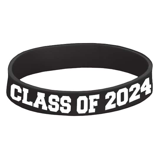 Class of 2024 Graduation Rubber Bracelet, 24 ct.